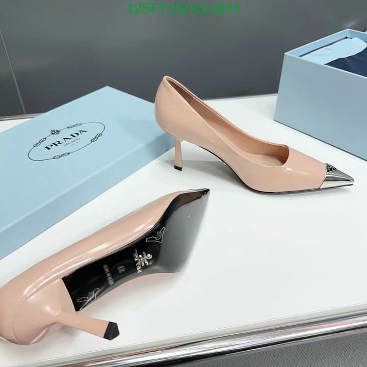 Prada Brushed Leather Pumps Pink view 5