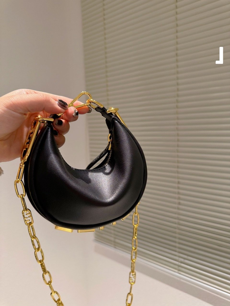 Fendi Nano Fendigraphy Black Leather Charm 19Cm 7As089A5Dyf1Hej view 9