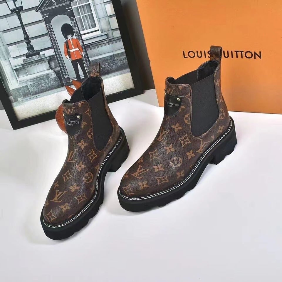 Louis Vuitton Lv Beaubourg Ankle Boots Cacao Brown 1A8Qcl view 3