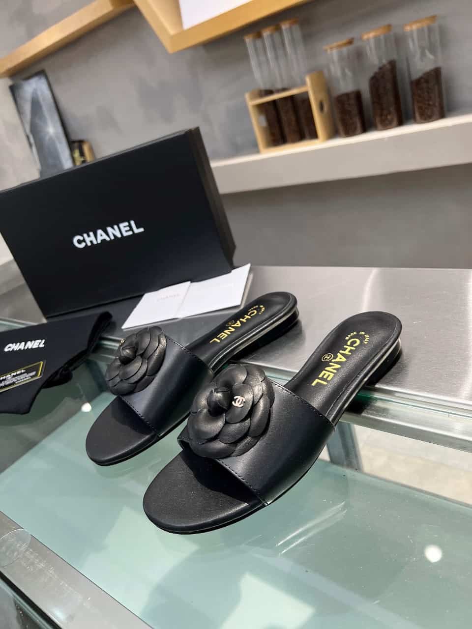 Chanel Mules With Camellia In Black G45499 X01000 94305 view 8