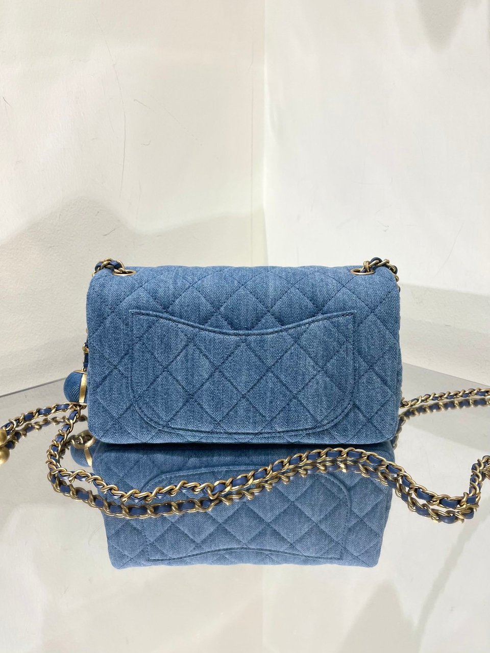 Chanel Denim Rectangular Crush Ghw 20Cm/7.9in view 9