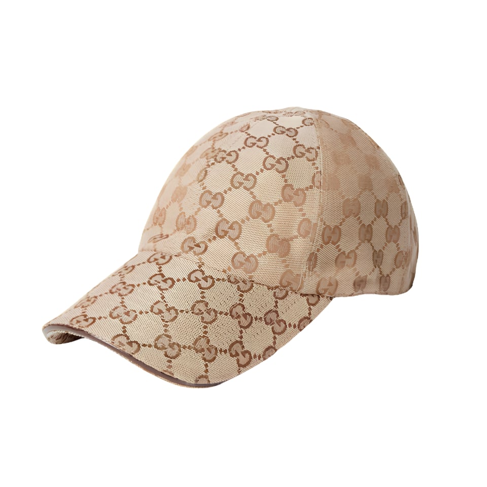 Gucci GG Cotton Canvas Baseball Hat Beige And Dark Brown 875733 3HBMD 9664
