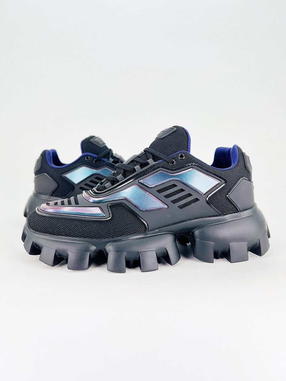 Prada Cloudbust Thunder Low Top Sneakers In Fabric Iridescent view 4