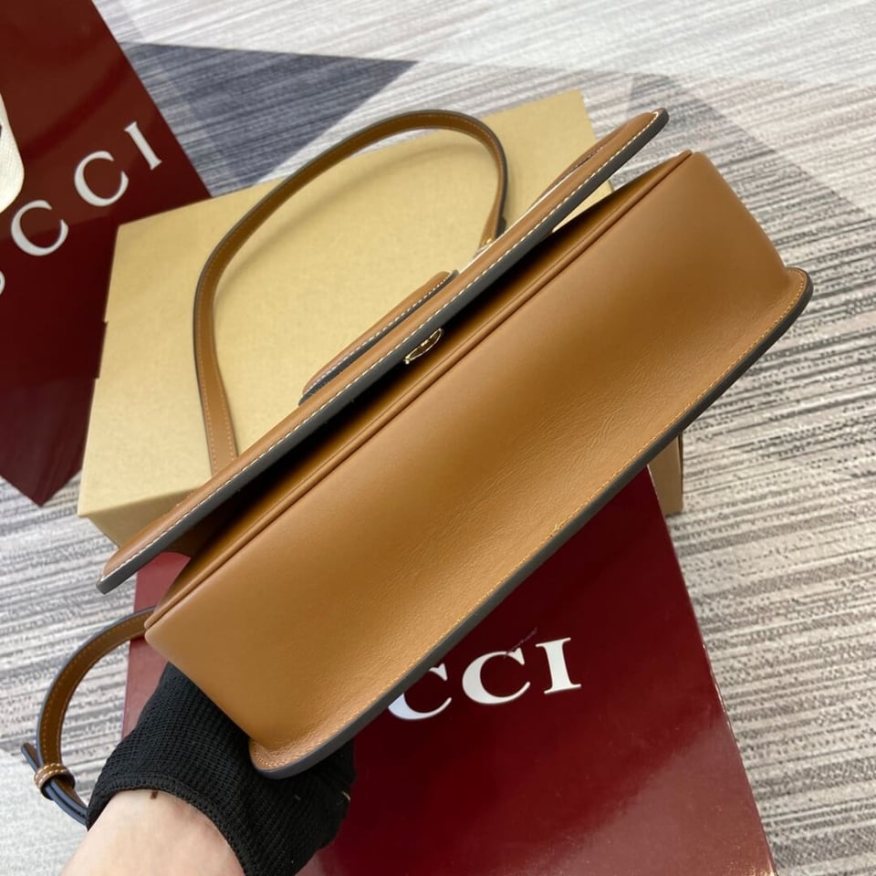 Gucci Blondie Small Top Handle Bag cotton linen canvas view 12