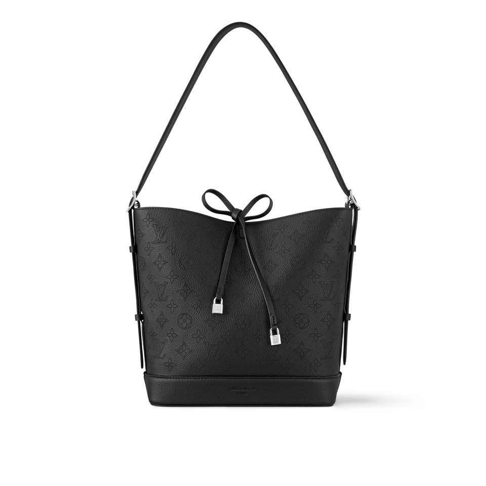 Louis Vuitton Flore Perforated Mahina Black 22Cm M12139 view 2