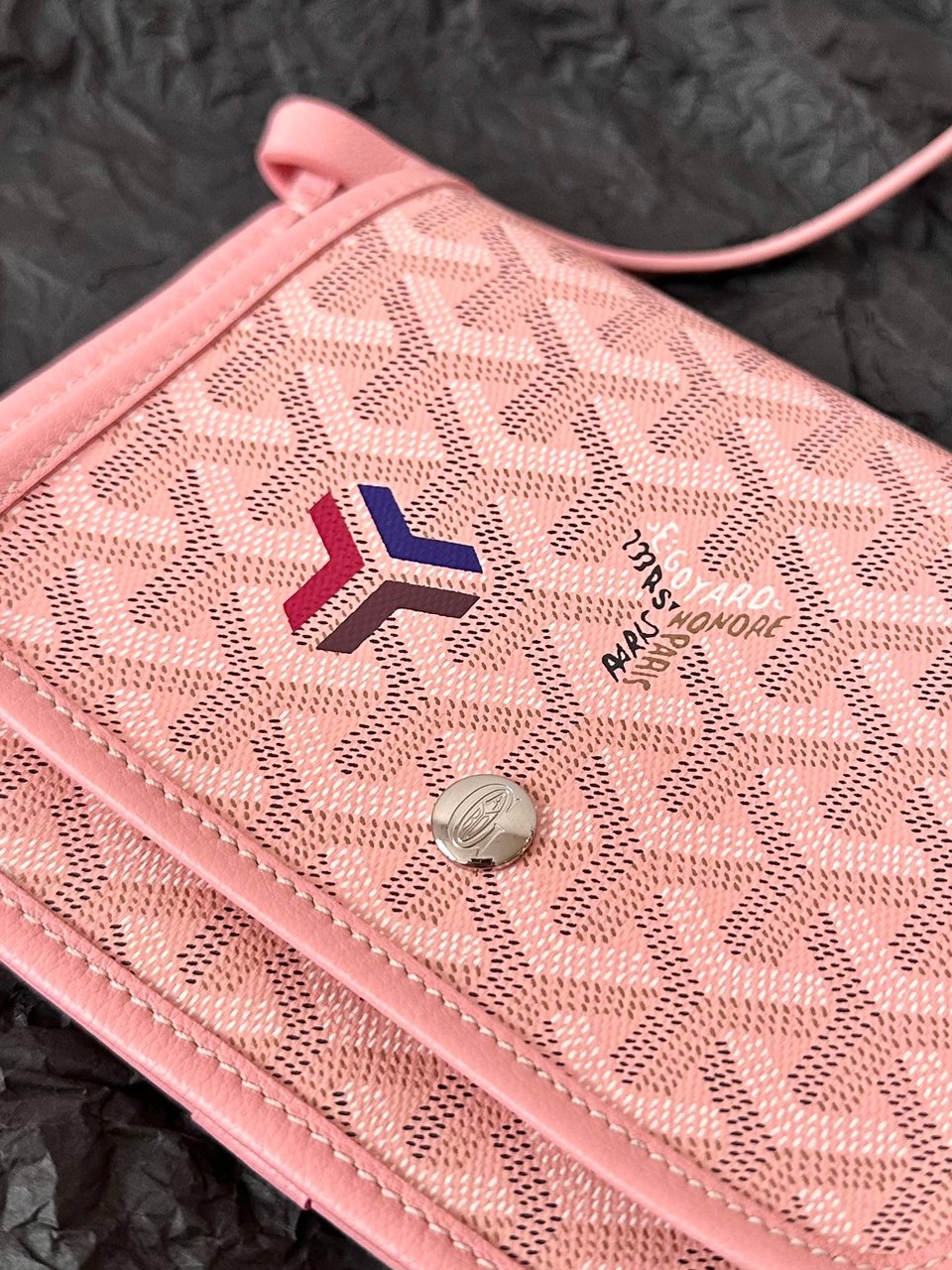 Goyard Plumet Pocket Wallet 20cm Pink Goyardine Canvas And Lambskin Trim view 9