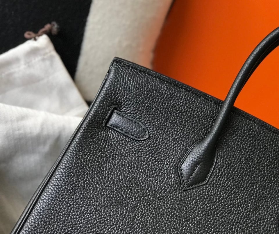 Hermes Birkin 30Cm Black Togo Leather Gold Hardware view 10