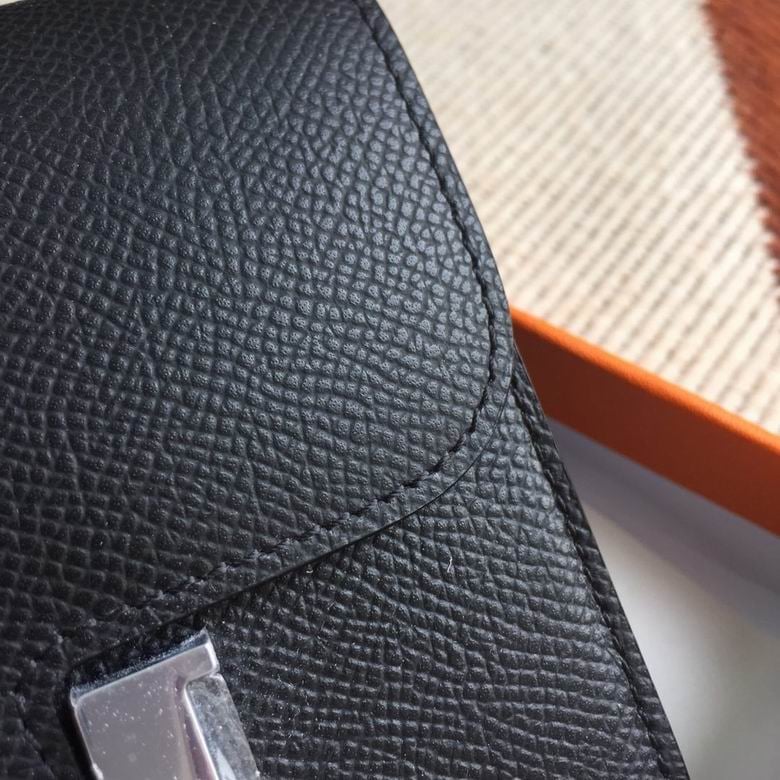 Hermès Epsom Calfskin Wallet with “H” Closure Black 12.4cm view 7