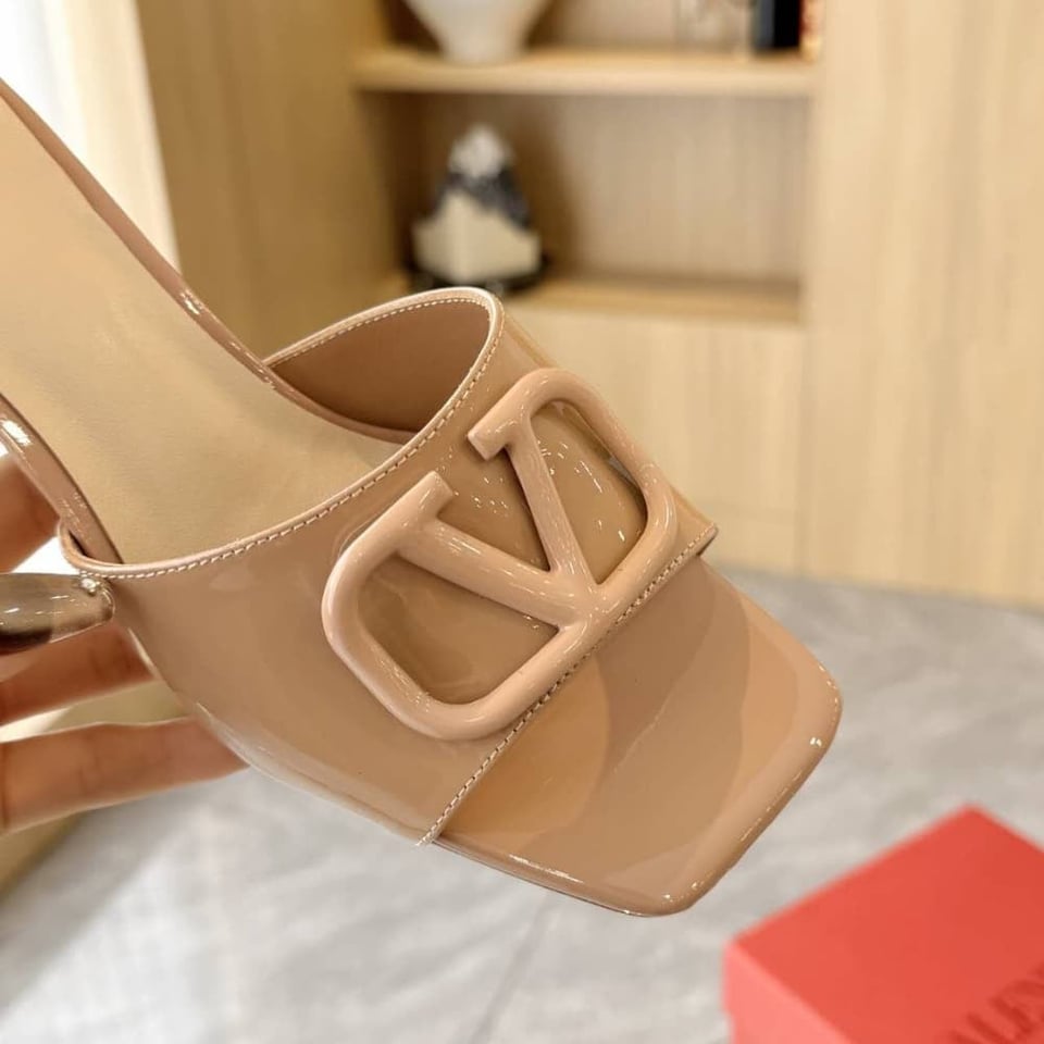 Valentino Vlogo Signature Slide Sandal Beige view 5