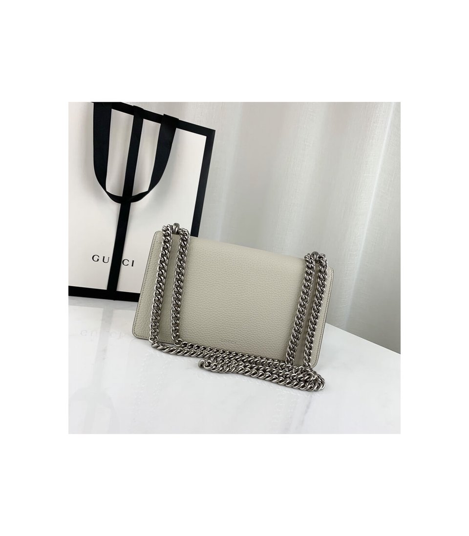 Gucci Dionysus Small Shoulder Bag in White Leather view 6