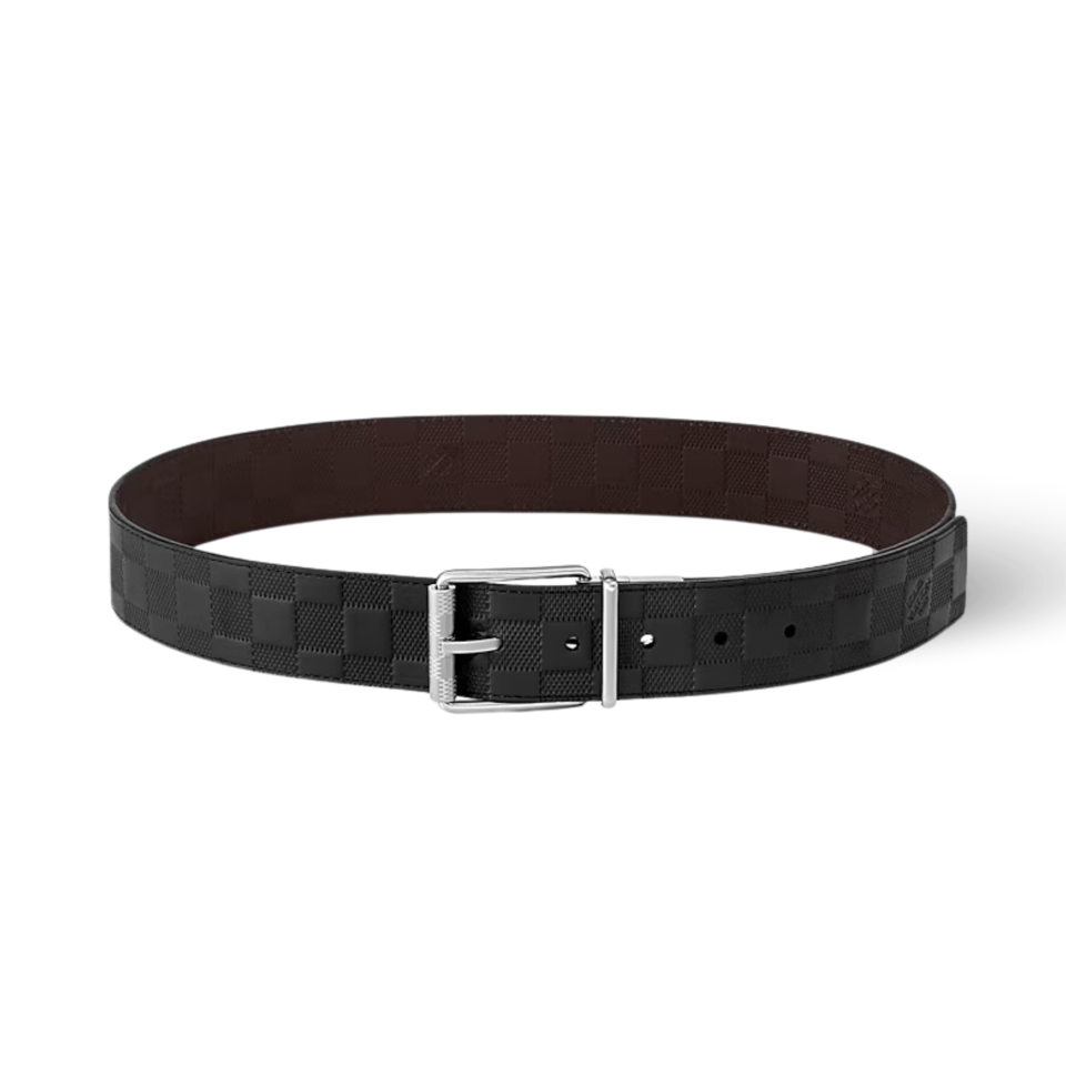 Lv Damier Print 40mm Reversible Men Belt