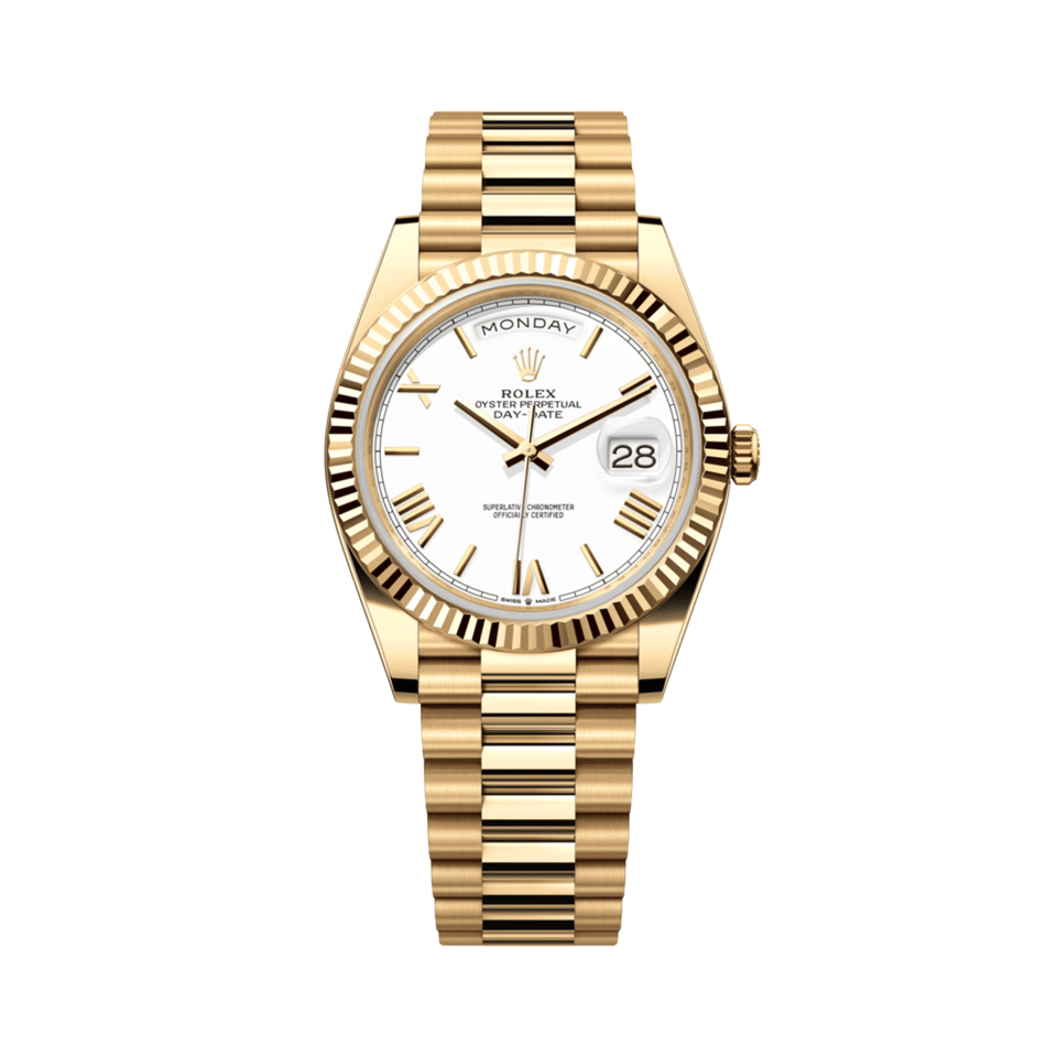 Rolex Day-Date 40 mm Silver Dial 228238 view 2