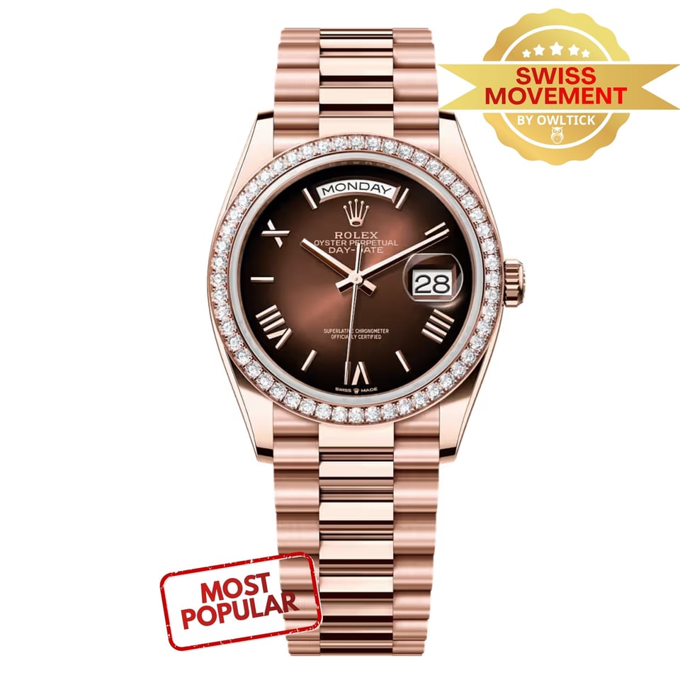 [Superclone] Rolex Day-Date 36mm Brown Ombré Dial President 128345RBR