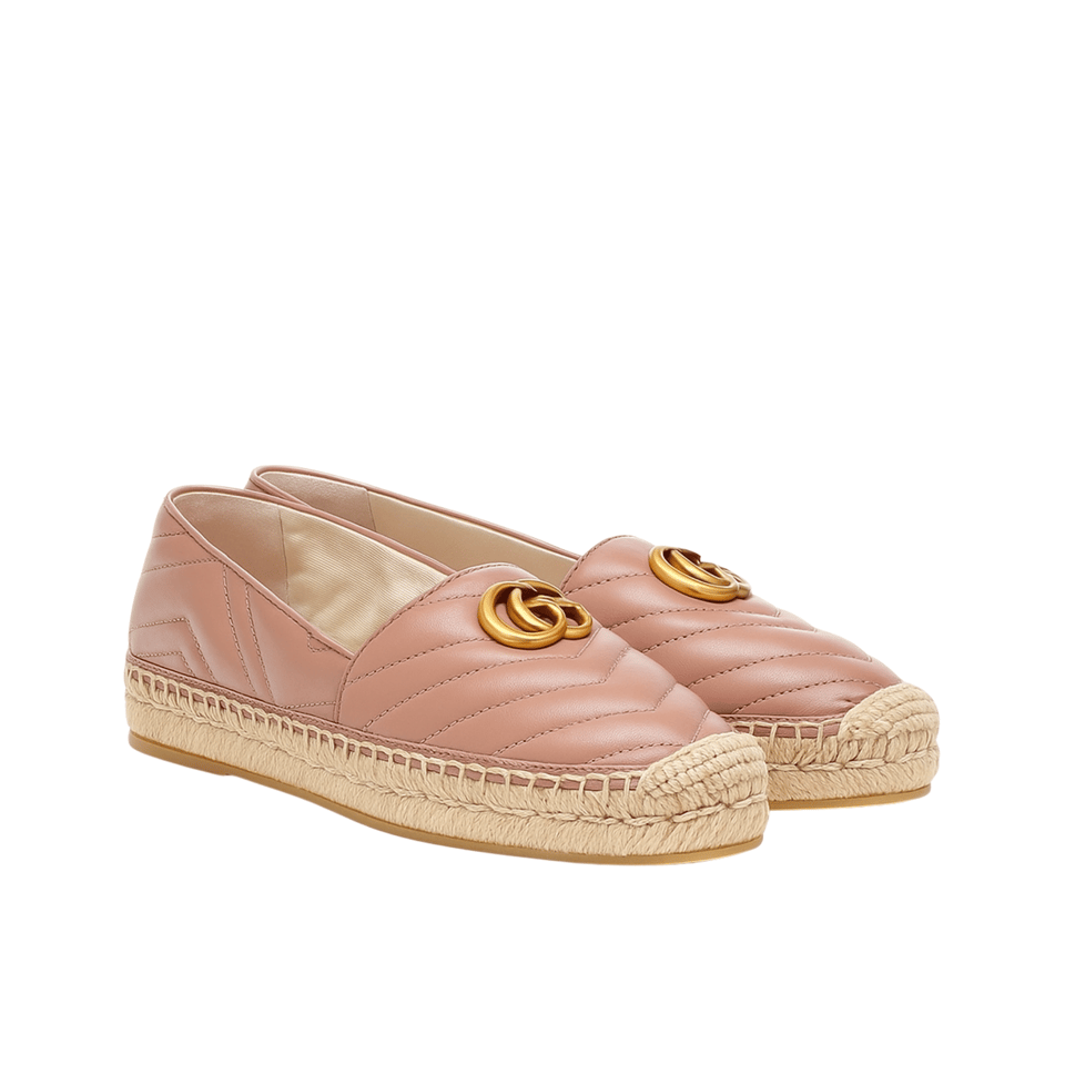 Gucci Leather Espadrille With Double G Pink view 2