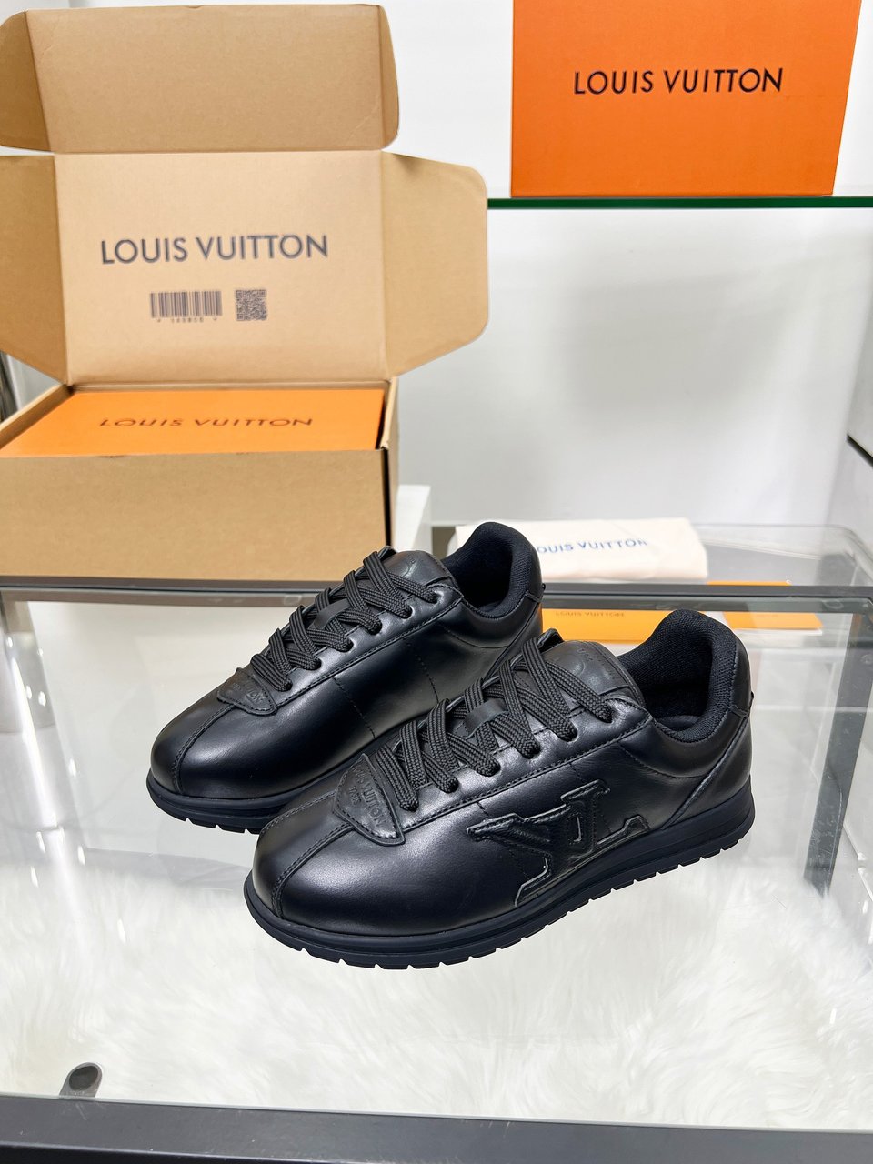 Louis Vuitton LV Trainer Triple Black Sneakers – Women’s Shoes view 9