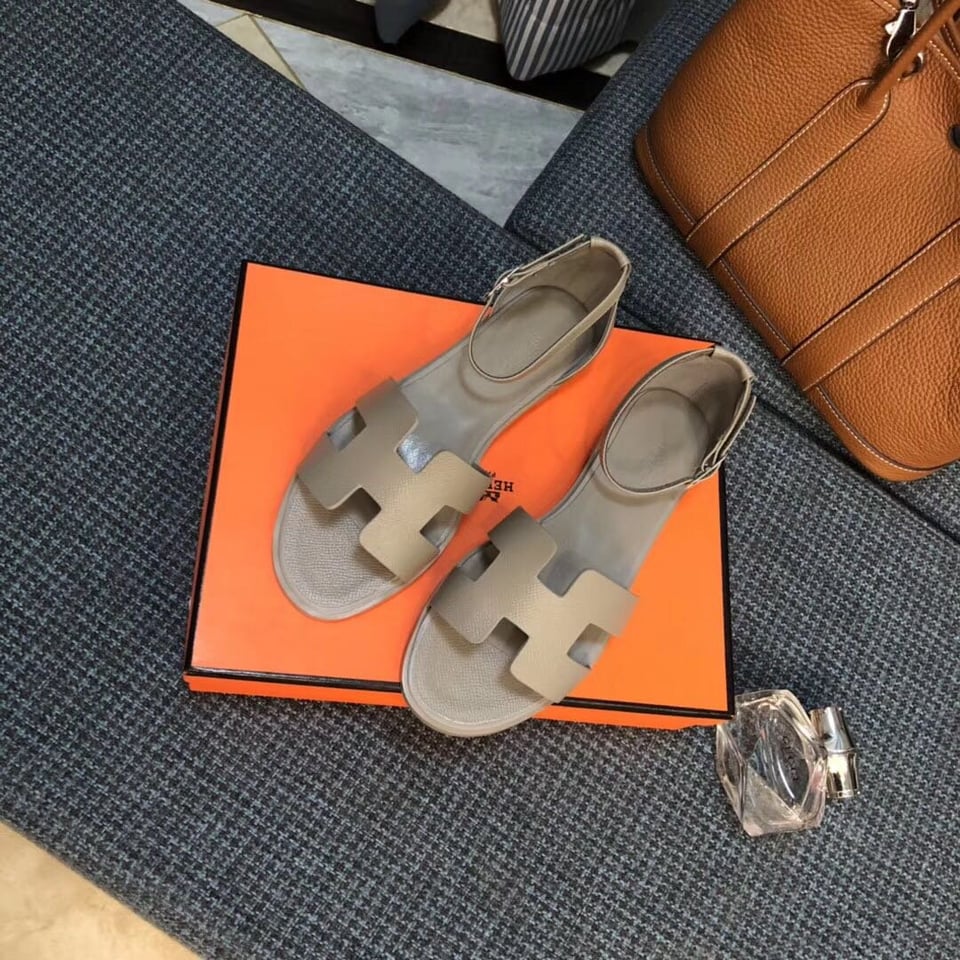Hermes Santorini Sandal Beige view 6