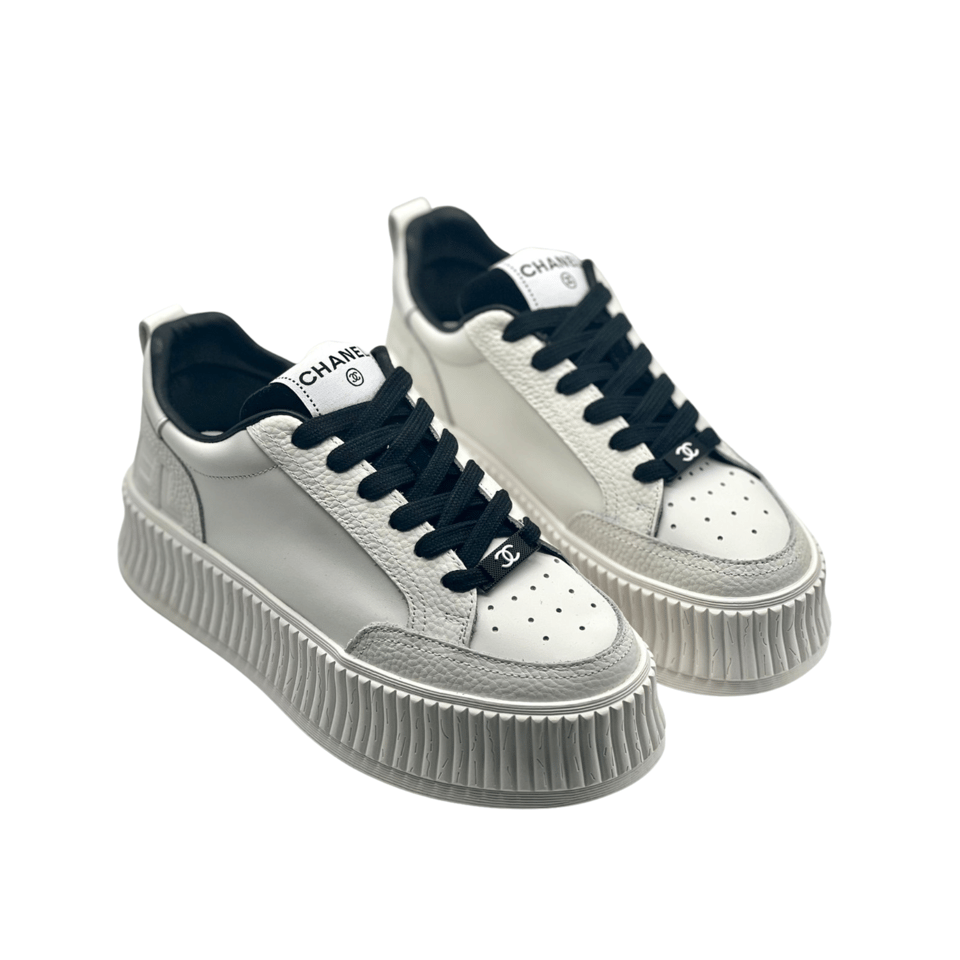 Chanel Winter Fur Sneakers White