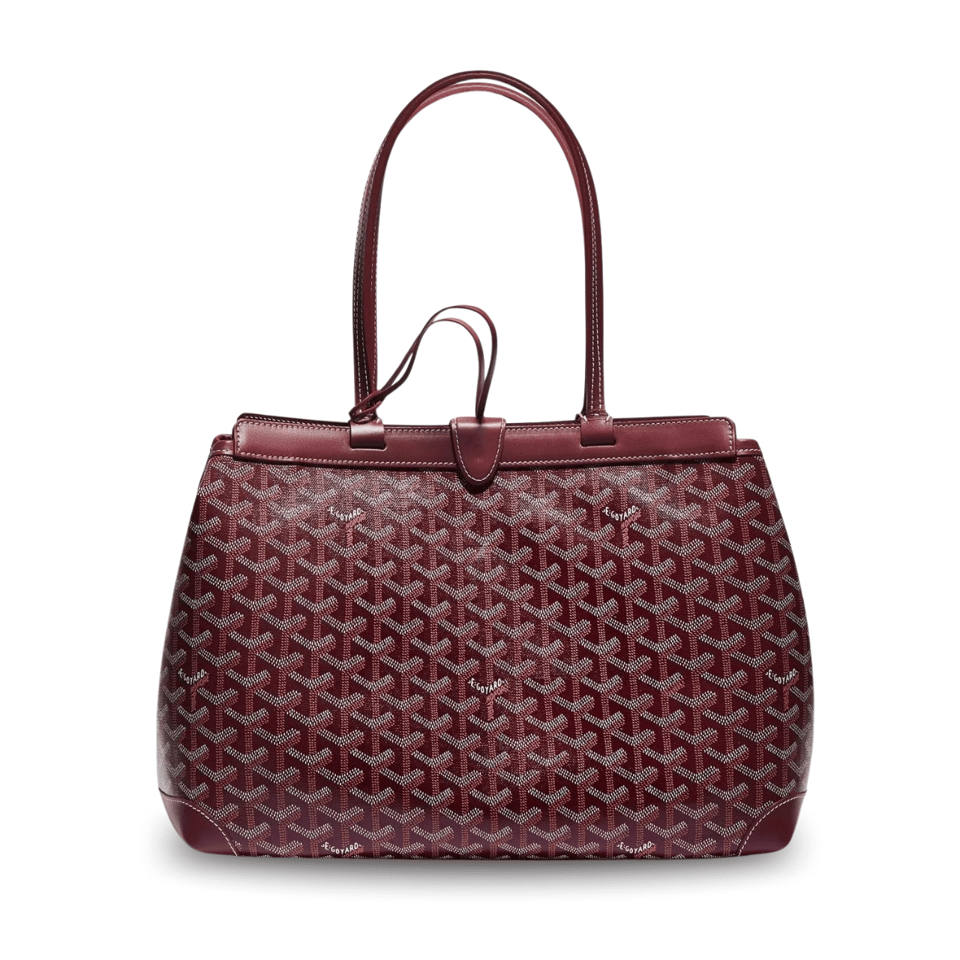 Goyard Bellechasse Biaude Pm Bag 36cm Wine Red Goyardine Canvas And Calfskin Trim view 2