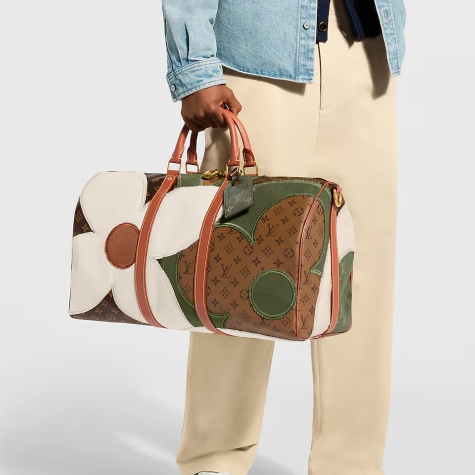Louis Vuitton Keepall Bandoulière Bag 50cm/19.7in Monogram Khaki Canvas Material M29190 view 2
