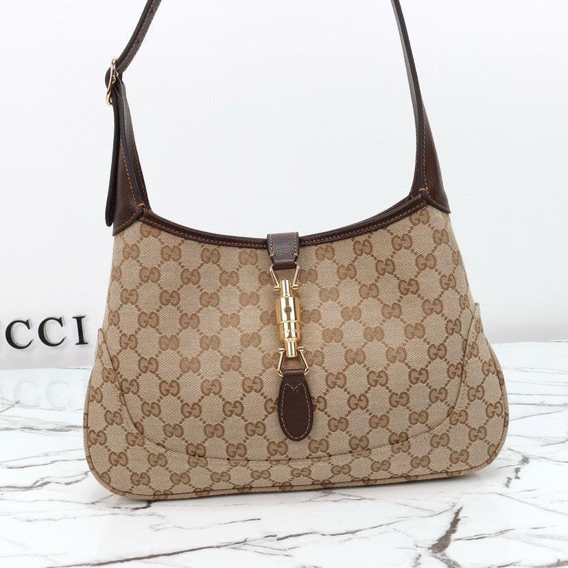 Gucci Jackie 1961 Medium Shoulder Bag 31.5cm/12.4in Sand And Brown ‎863136 view 5