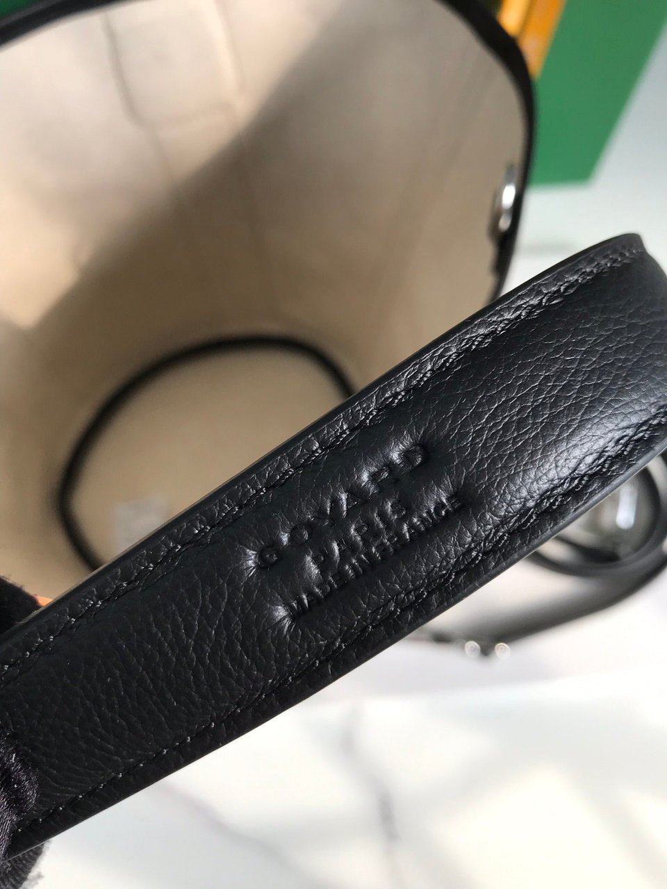 Goyard Small Belharra 24 Cm Black Goyardine Canvas And Lambskin view 6