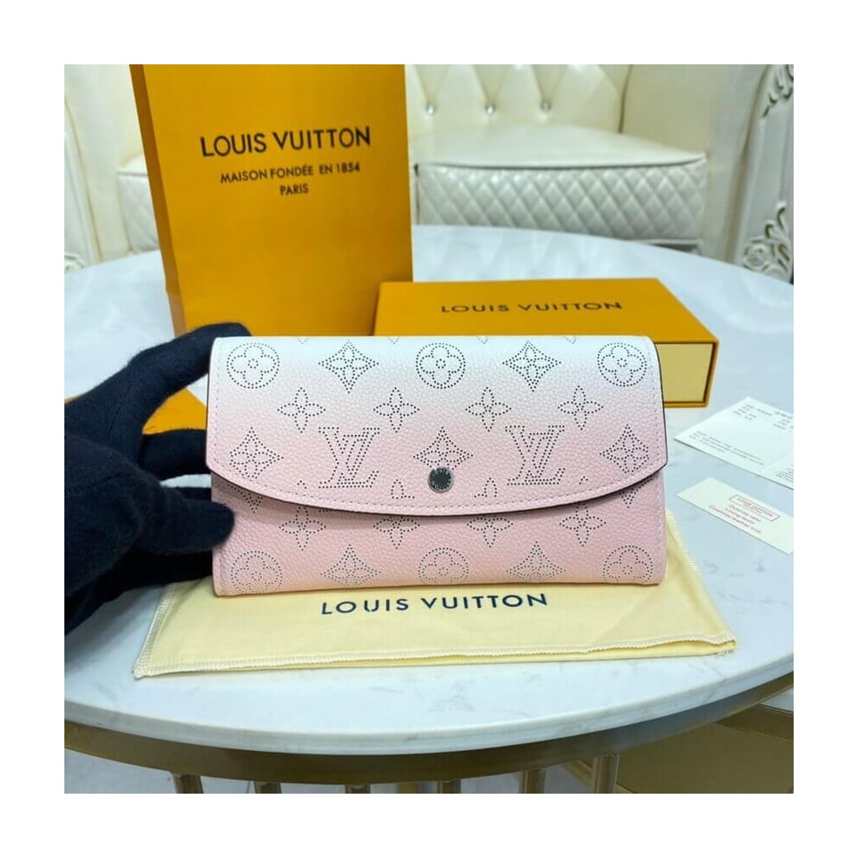 Louis Vuitton Iris Wallet in Pink Gradient Mahina Perforated Leather view 2
