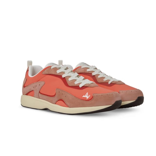Louis Vuitton Drop 300 Sneakers Orange Nylon/Suede 1AKP16