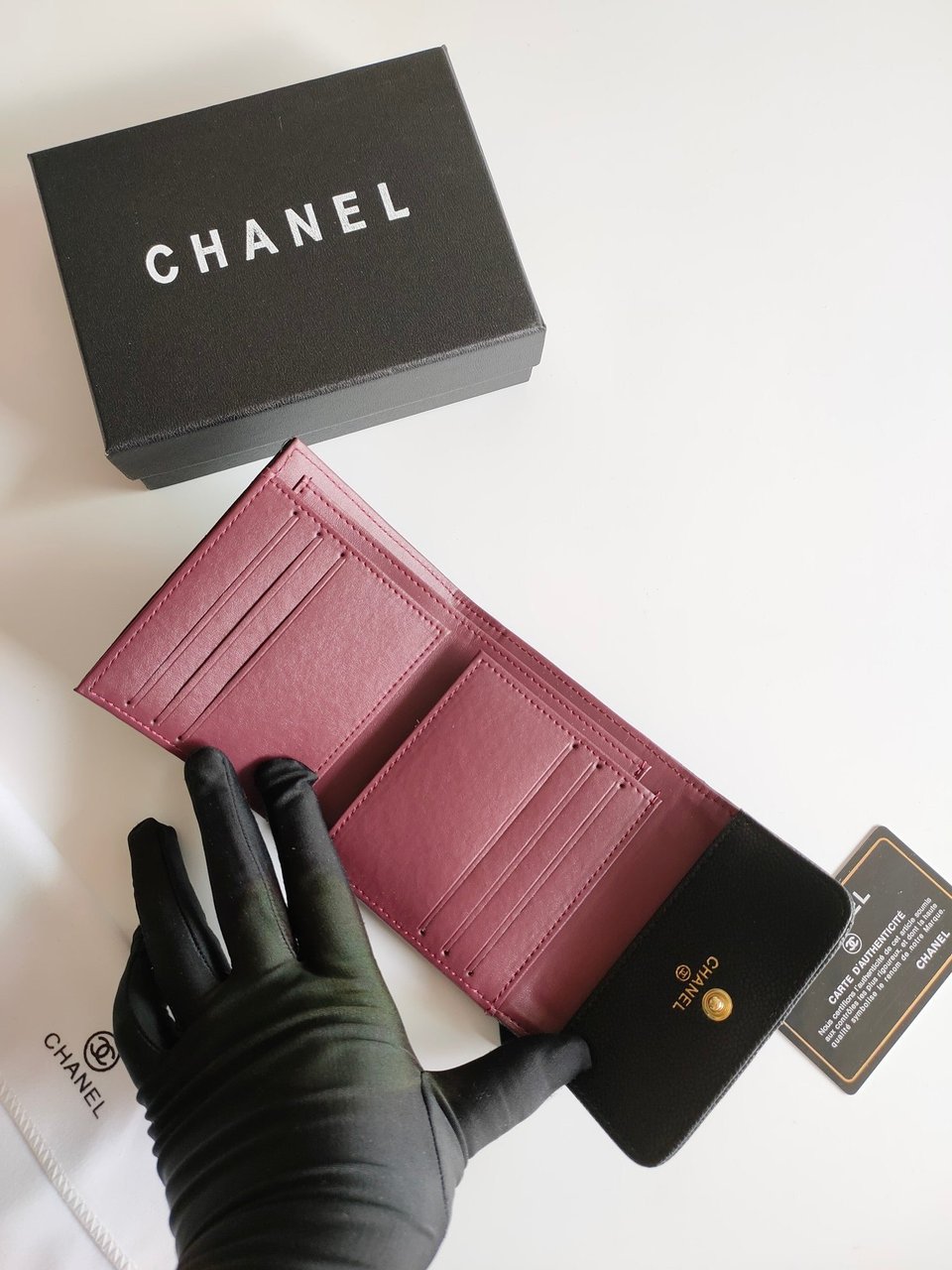 Chanel Square Purse 12 Black Grained Calfskin Gold Icon view 4