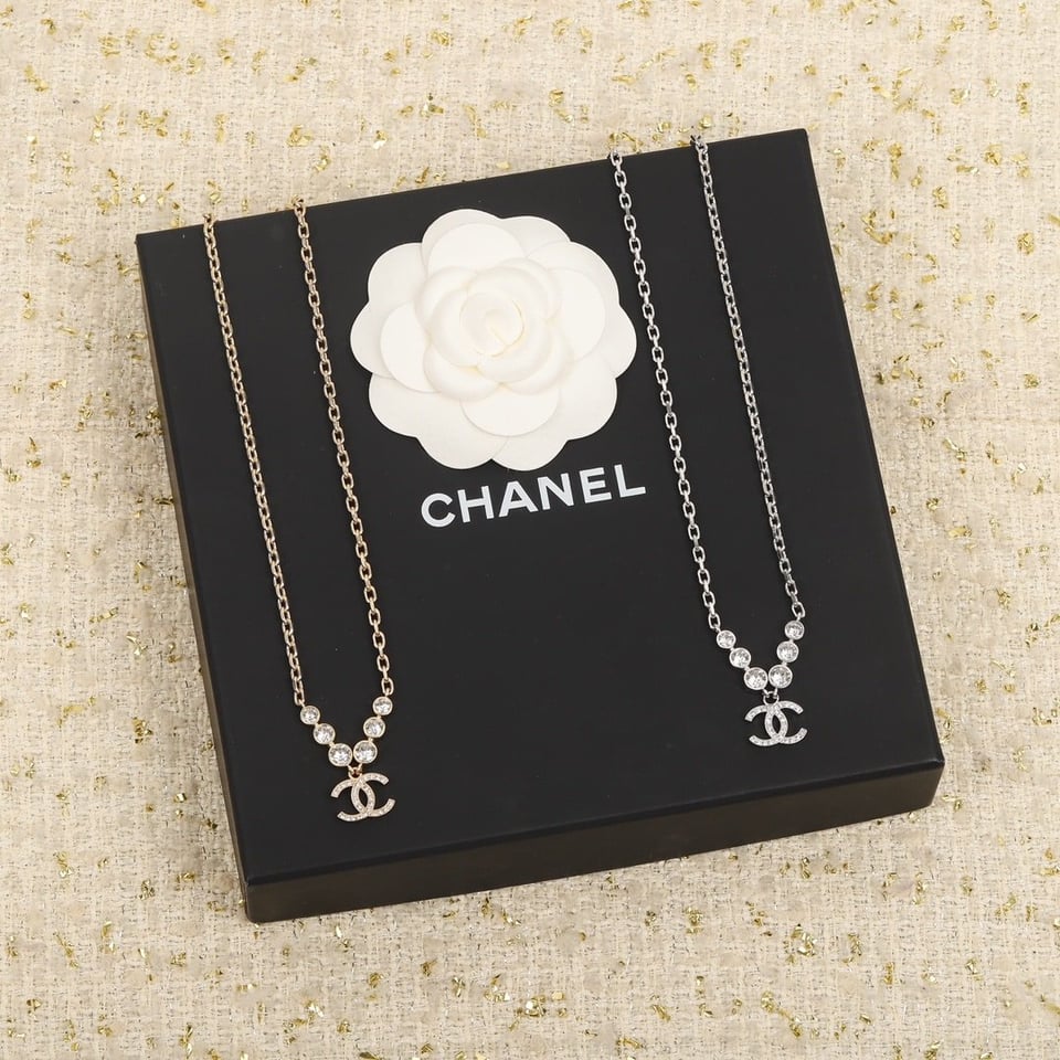 Chanel Cc Silver Necklace view 3