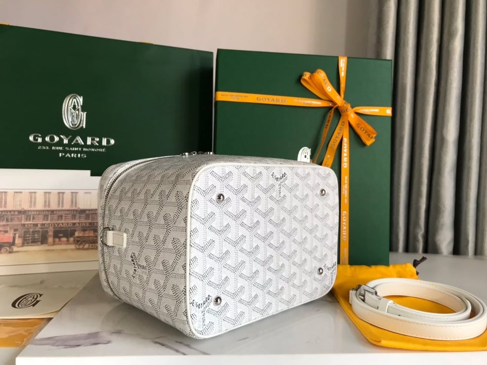 Goyard Muse Vanity Case 20 Cm White Goyardine Canvas view 5