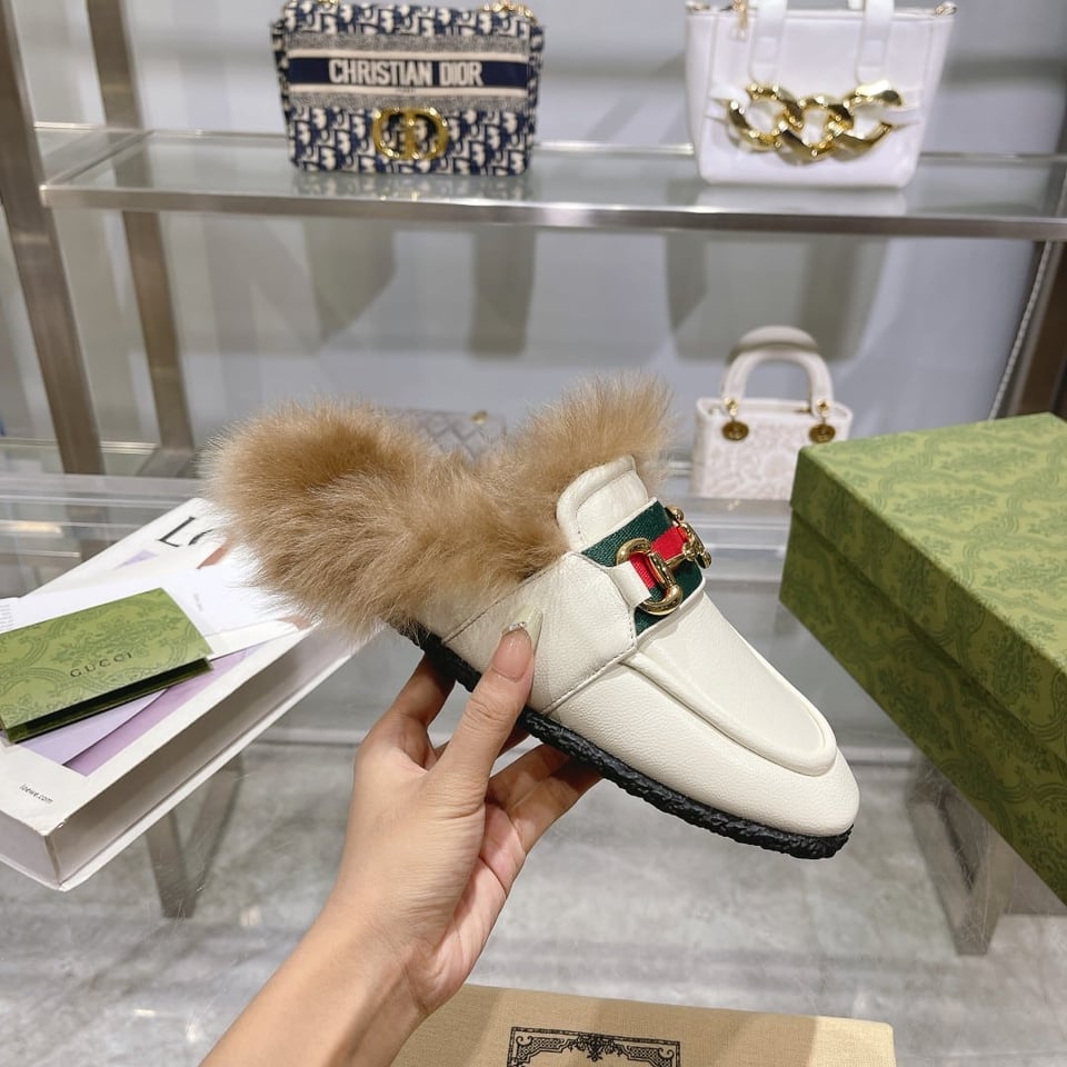 Gucci Men’S Slipper With Horsebit White view 4