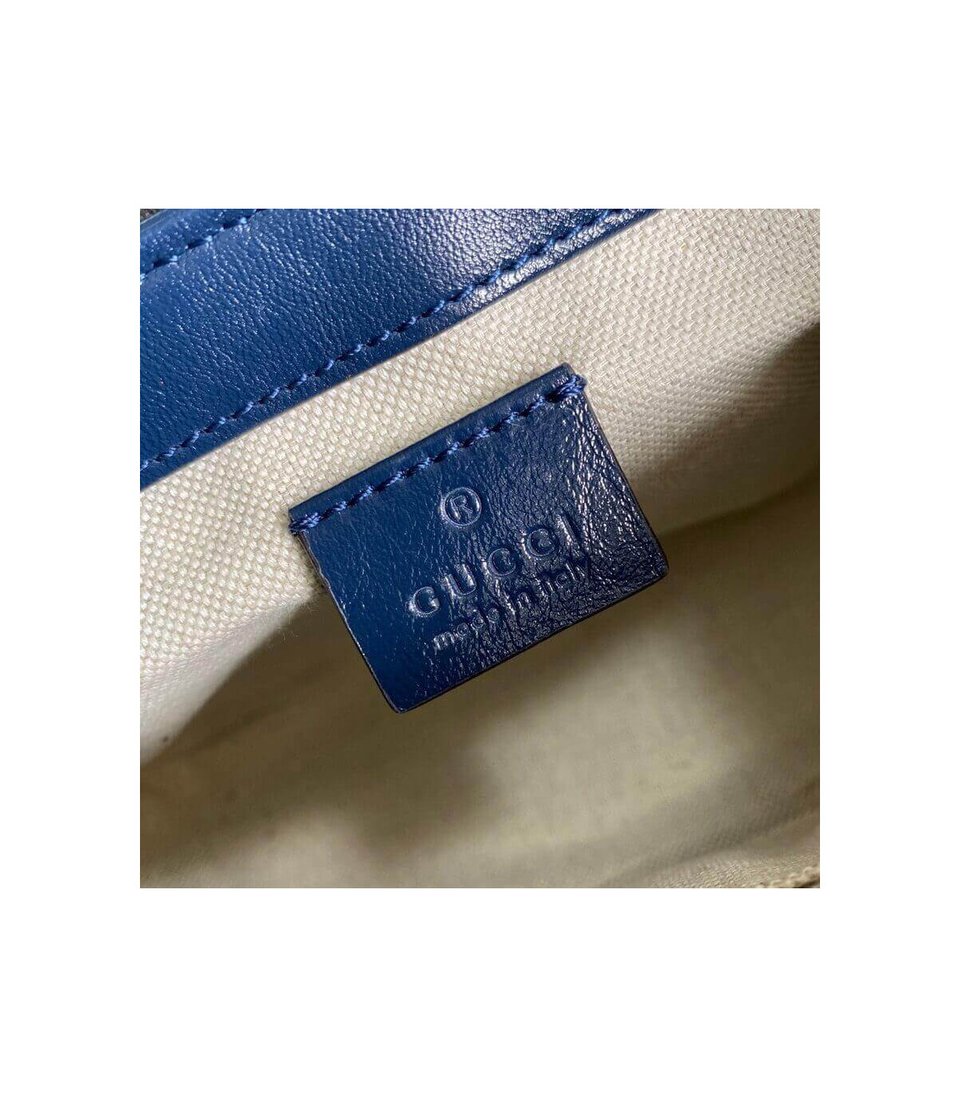 Gucci GG Marmont Multicolour Mini Top Handle Bag Blue view 10