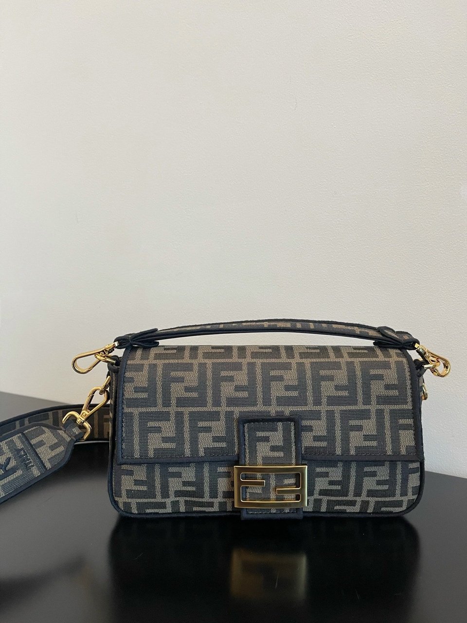 Fendi Baguette Jacquard Ff Fabric Bag 26Cm 8Br600A6V5F17U4 view 7