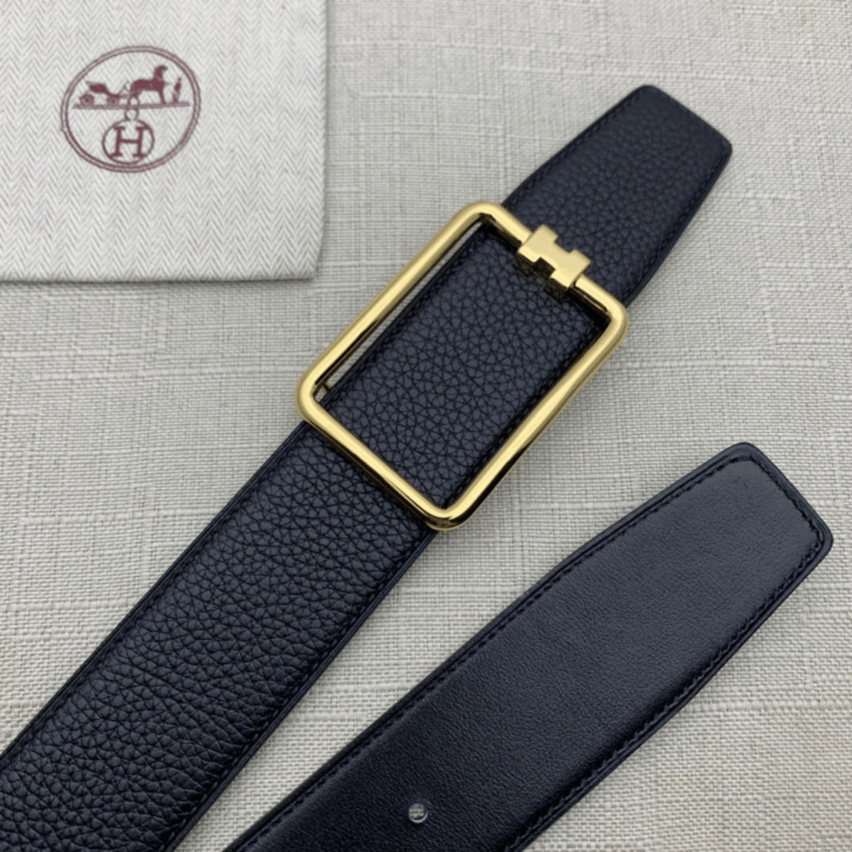 Hermes Frame Gold Buckle 38mm For Men Belt view 5
