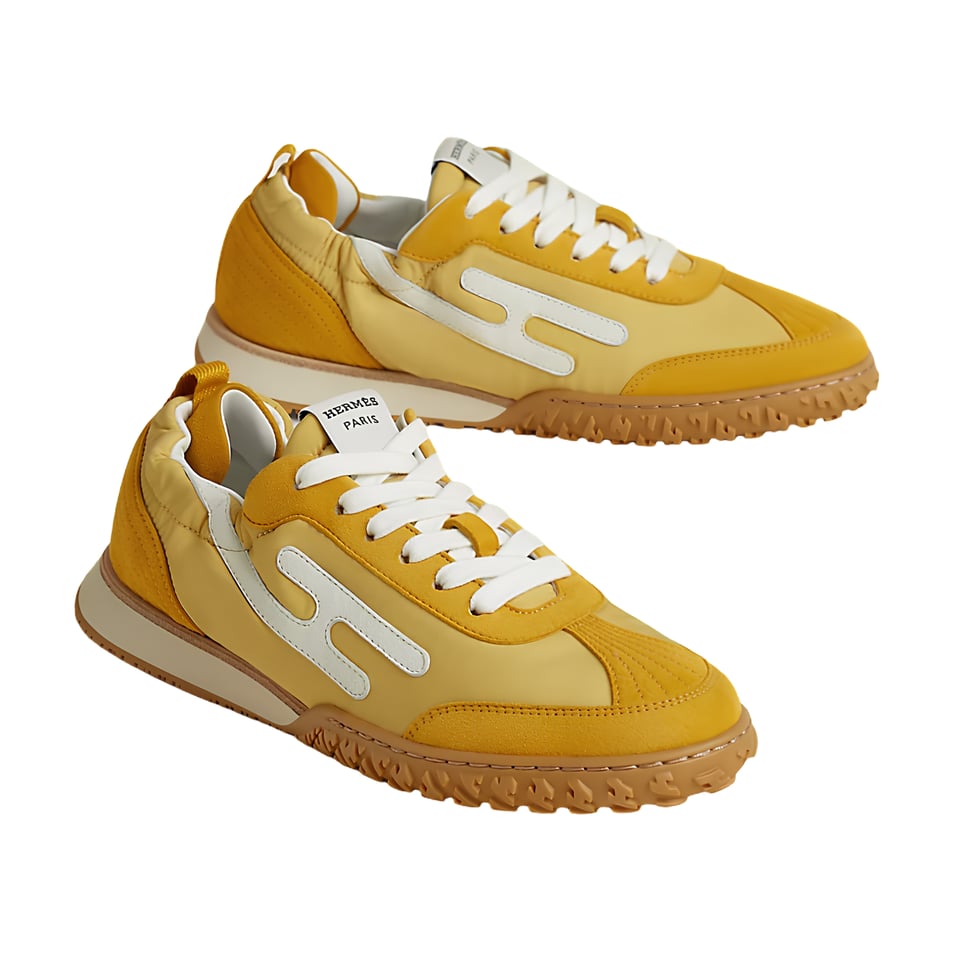 Hermes Sneakers Sesame Yellow / White Color Goatskin H252013Z