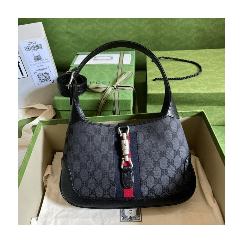 Gucci x Balenciaga Jackie 1961 Small Hobo Bag Black 27.5cm view 3