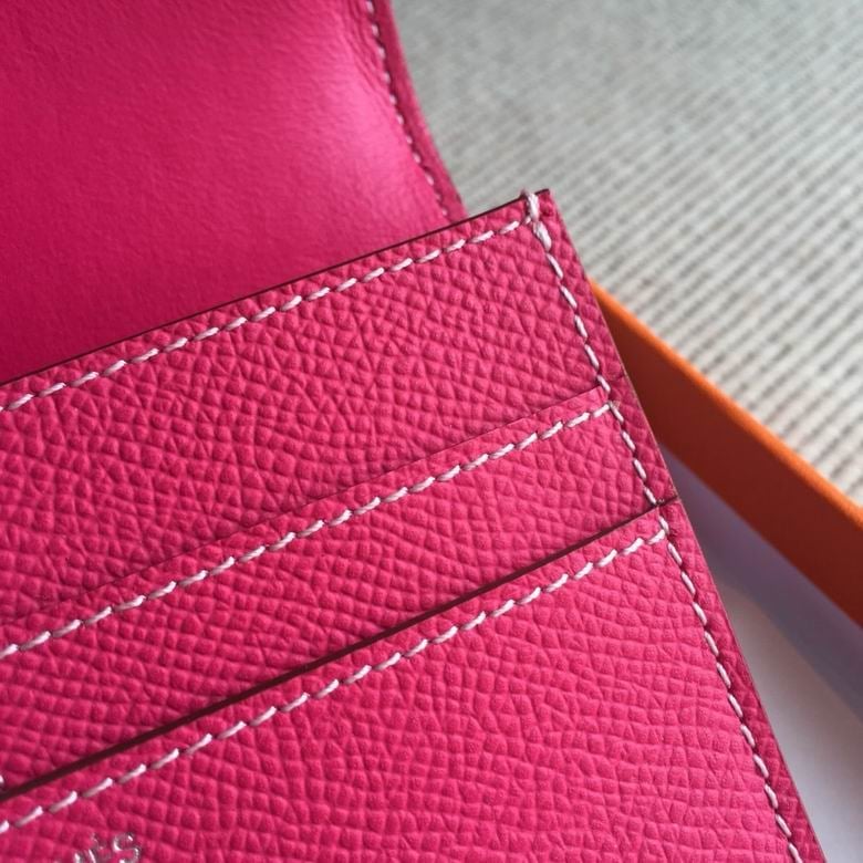 Hermès Epsom Calfskin Wallet with “H” Closure Pink 12.4cm view 8