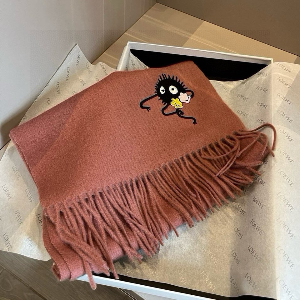 Loewe Mohair Scarf Soot Sprite Pink For Women 180cm view 4