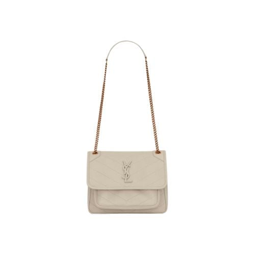 Saint Laurent Niki Baby Chain Bag In White view 2
