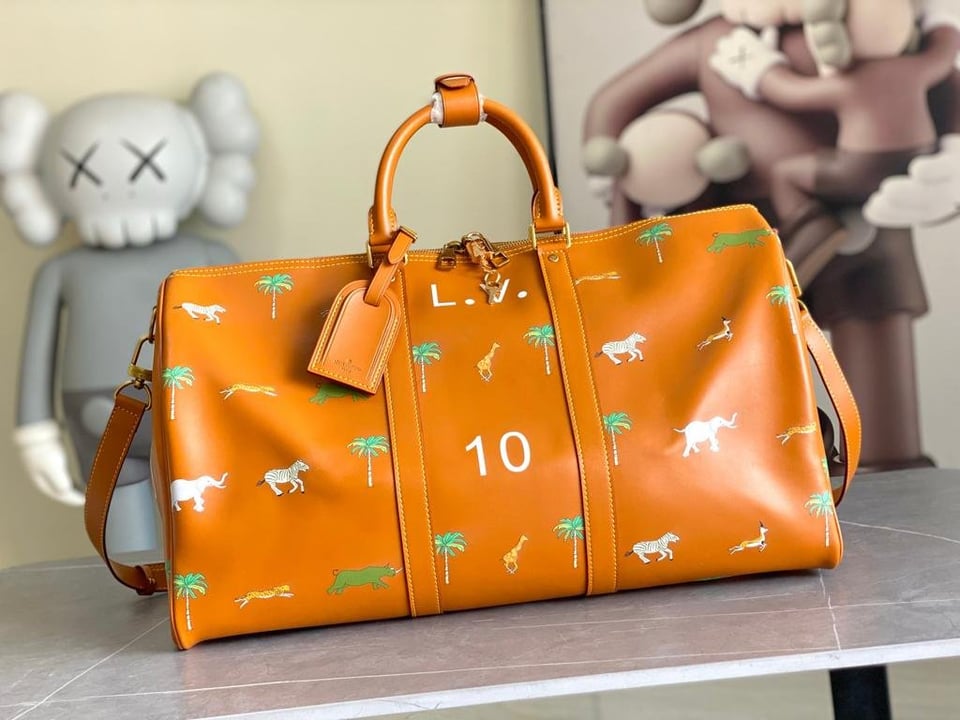 Louis Vuitton Keepall Bag 50cm/19.7in Tan Brown M28167 view 3