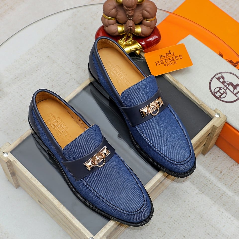 Hermes Blaise Loafer Blue view 11
