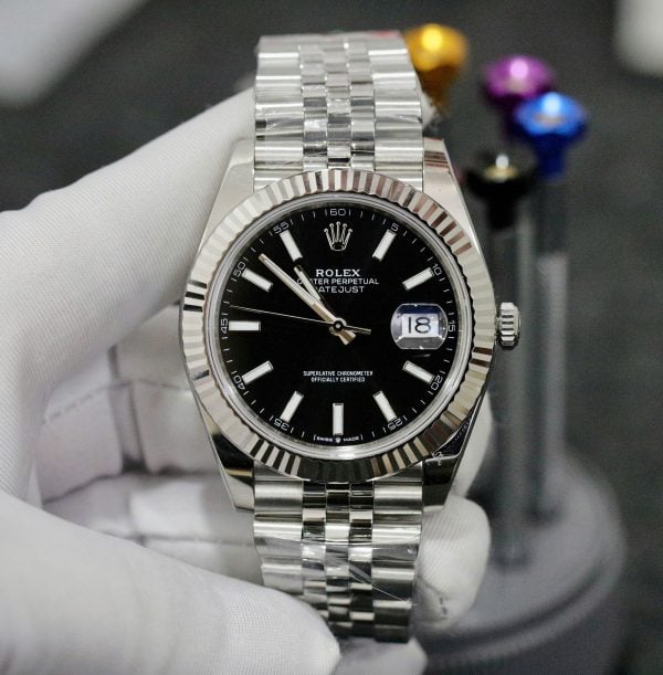 [Superclone] Rolex Datejust 41mm Bright Black Dial Jubilee 126334 view 2