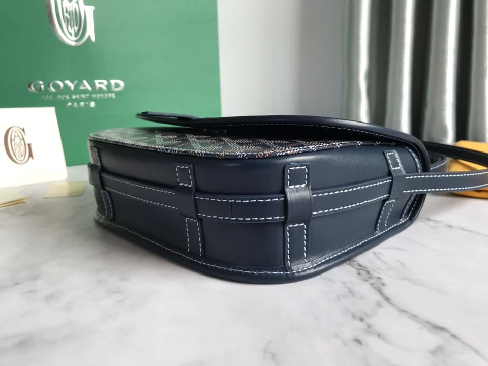Goyard Belvedere Pm Bag 21Cm Navy Blue Canvas view 4