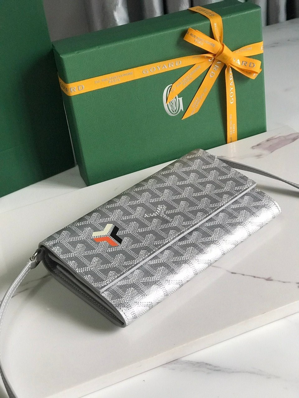 Goyard Varenne Continental Wallet 19 Cm Gray Goyardine Canvas view 4
