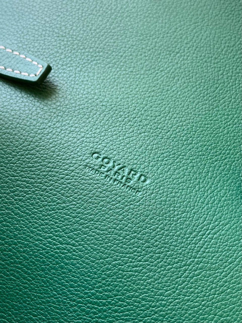 Goyard Chypre Wallet-Pouch 21 Cm Green Goyardine Canvas And Calfskin view 3