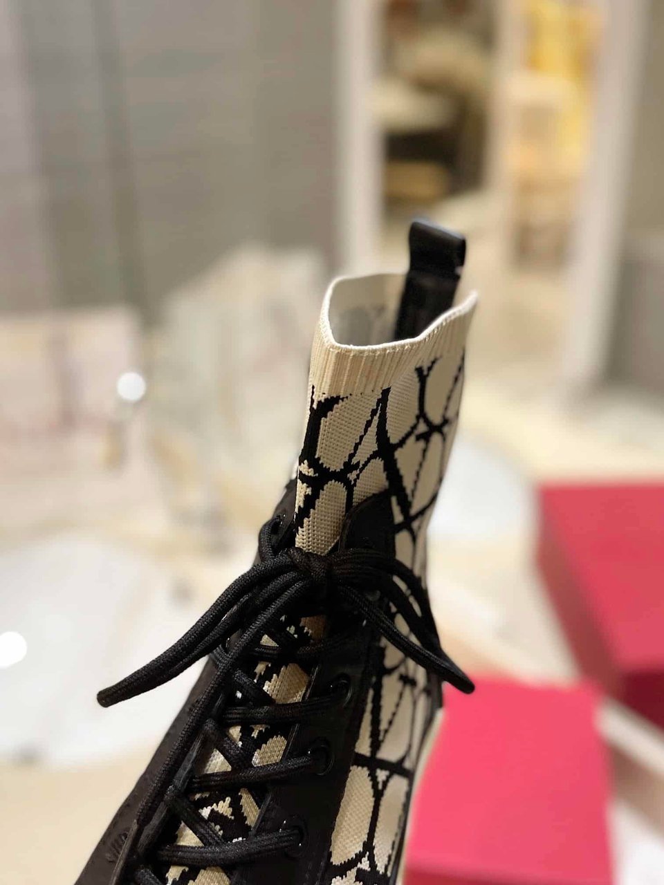 Valentino Garavani Toile Iconographe Socks Sneakers White view 5