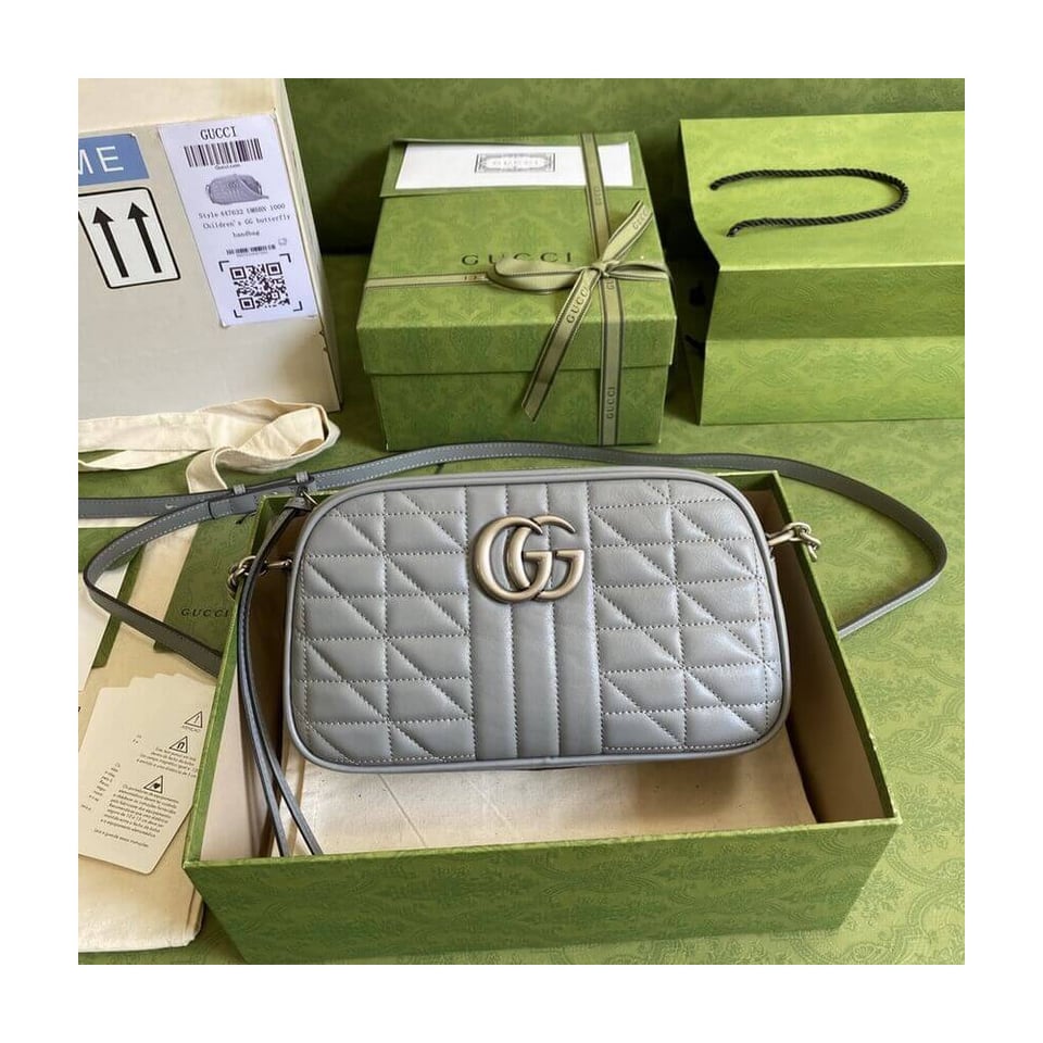 Gucci GG Marmont Small Shoulder Bag Grey view 5