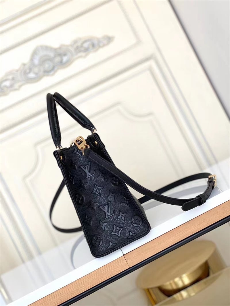 Louis Vuitton Onthego PM Monogram Empreinte Handbag Black 25cm M45653 view 5