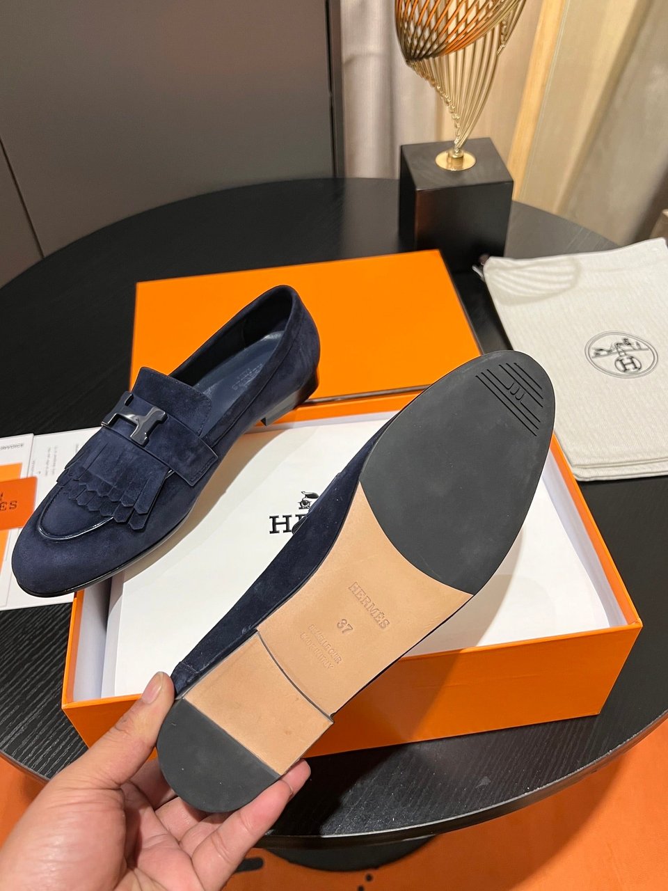 Hermes Royal Loafer Blue view 4