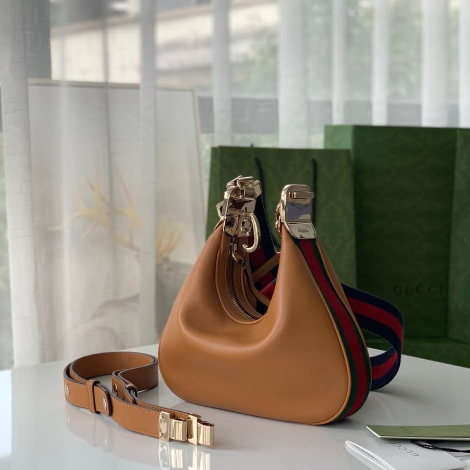 Gucci Brown Leather Attache Small Shoulder Bag 23cm view 4